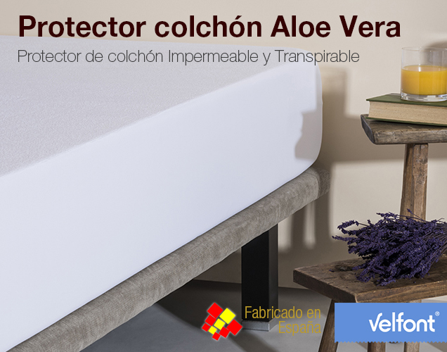 Protector Colchón Impermeable Aloe Vera Velfont
