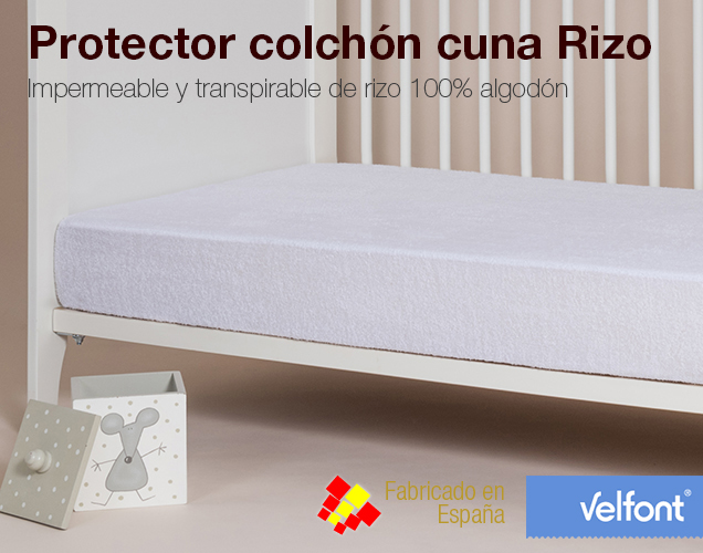 Protector de colchón de rizo impermeable y transpirable para
