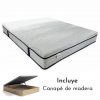 Colchon viscoelástico Sweet Hibrid canape de madera Colchón Sweet-Hibrid + Canapé Abatible de madera