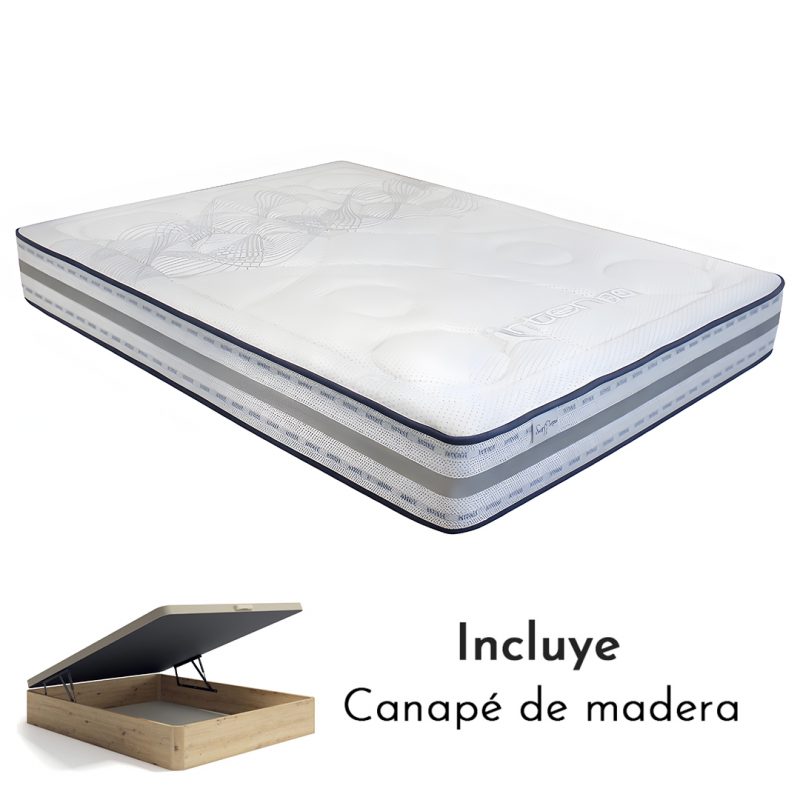 Colchón Roma + Canapé Abatible de madera
