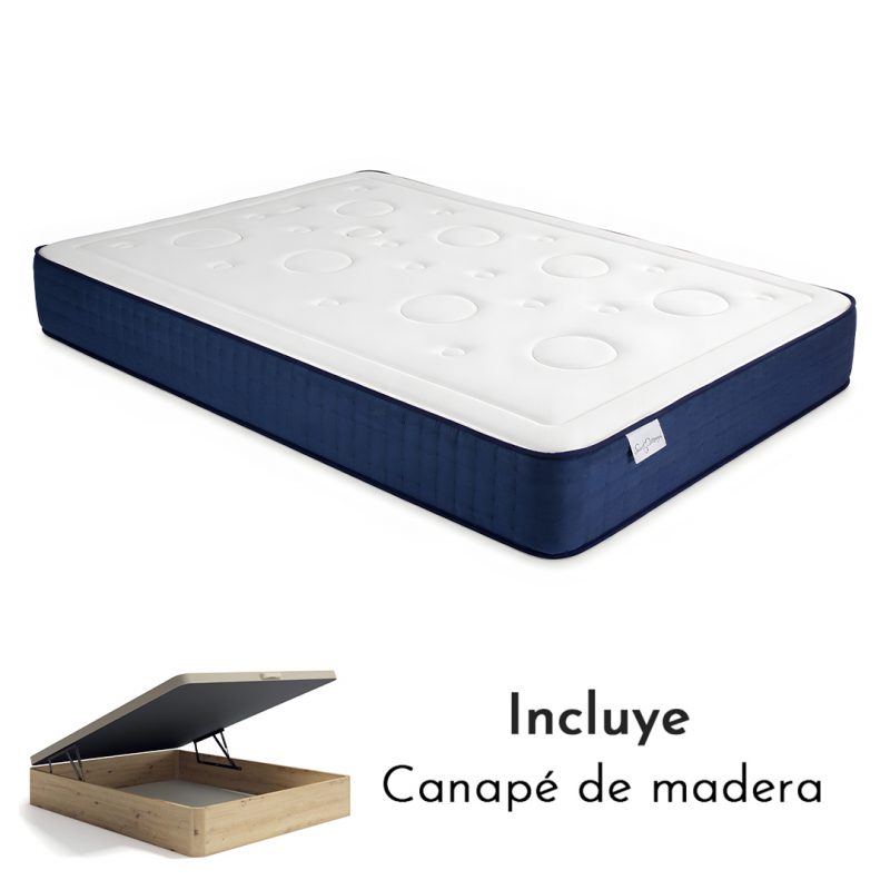 Colchón Turin 20 + Canapé Abatible de madera